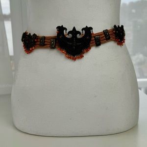 Chico’s Vintage Corded Metal Belt Orange/Apricot 33” Adjustable